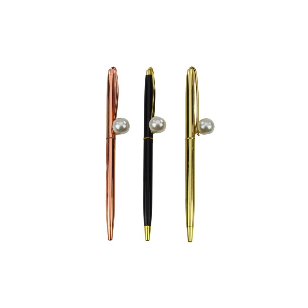 metalinis automatinis perlamutrinis rašiklis mėlynu rašalu 1,0 mm, 1 vnt