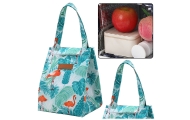 Thermal Insulating Breakfast Bag Lunch Bag Leaves Flamingos 25cm