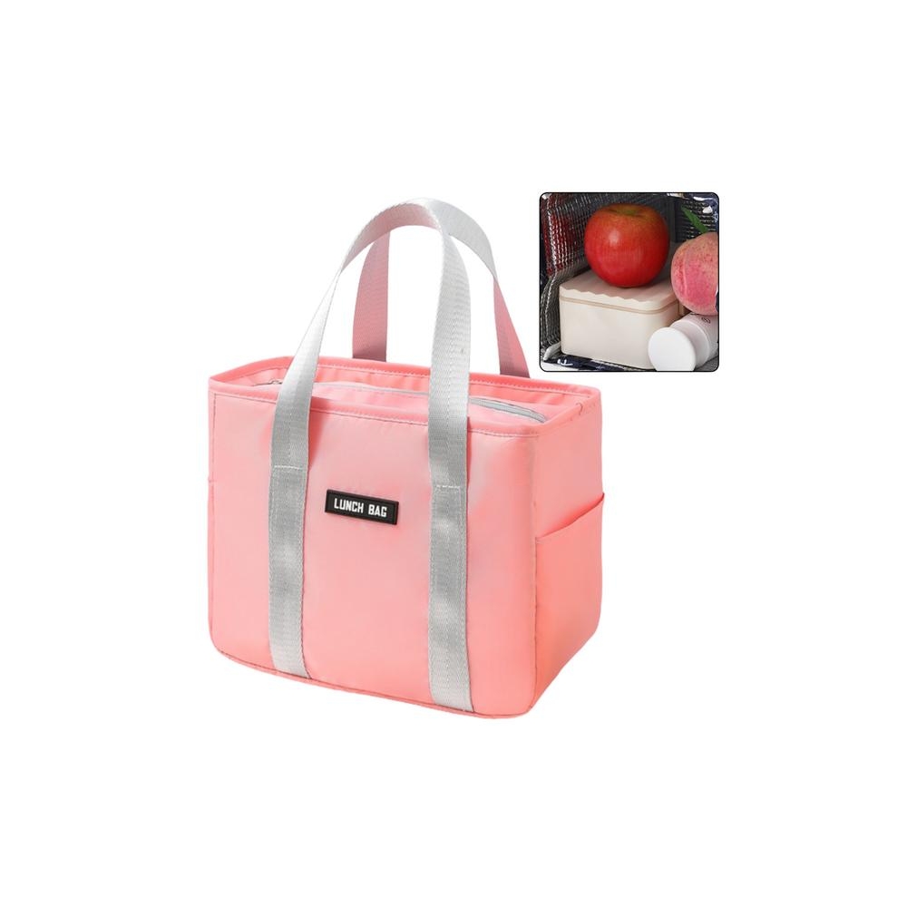Thermal Insulating Breakfast Bag Lunch Bag Pink 24cm