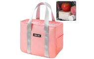 Thermal Insulating Breakfast Bag Lunch Bag Pink 24cm