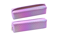 Holografinis eglutės formos mokyklinis organizatorius pieštukinė violetinė 21x6cm