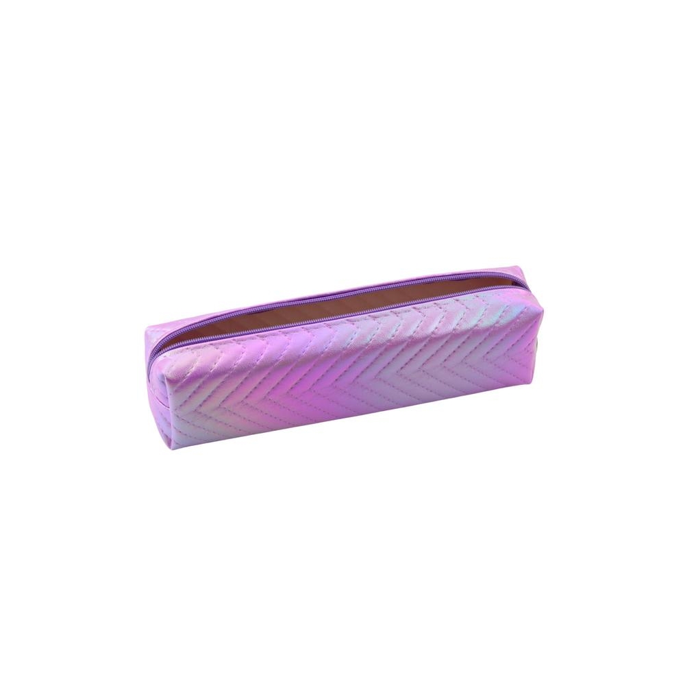 Holografinis eglutės formos mokyklinis organizatorius pieštukinė violetinė 21x6cm