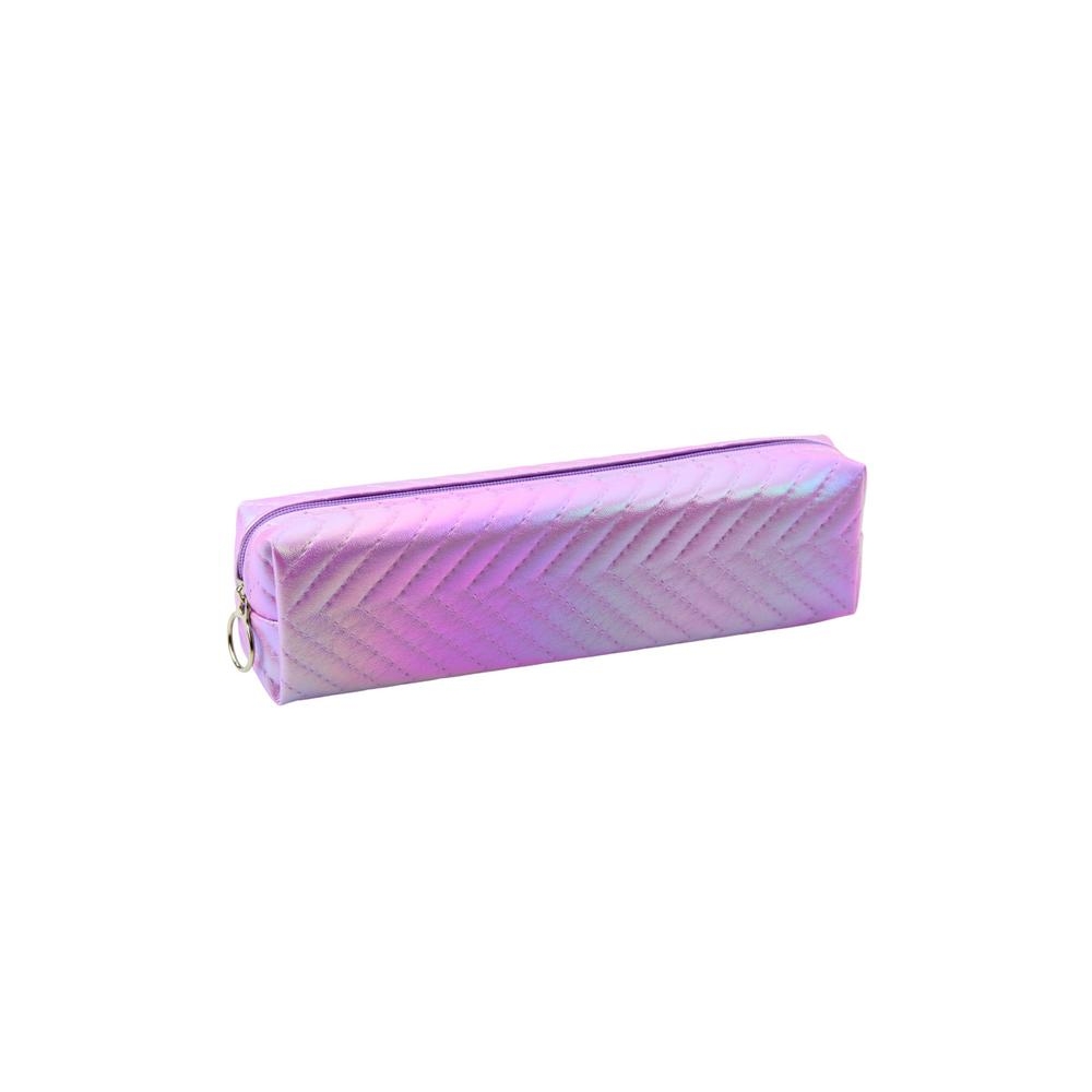 Holografinis eglutės formos mokyklinis organizatorius pieštukinė violetinė 21x6cm