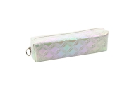Pencil Case School Organizer Embossed Pattern Pearl White 21x6cm