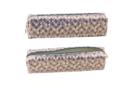 School Pencil Case Scales Gray Shiny Gold Elements