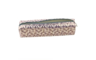 School Pencil Case Scales Gray Shiny Gold Elements