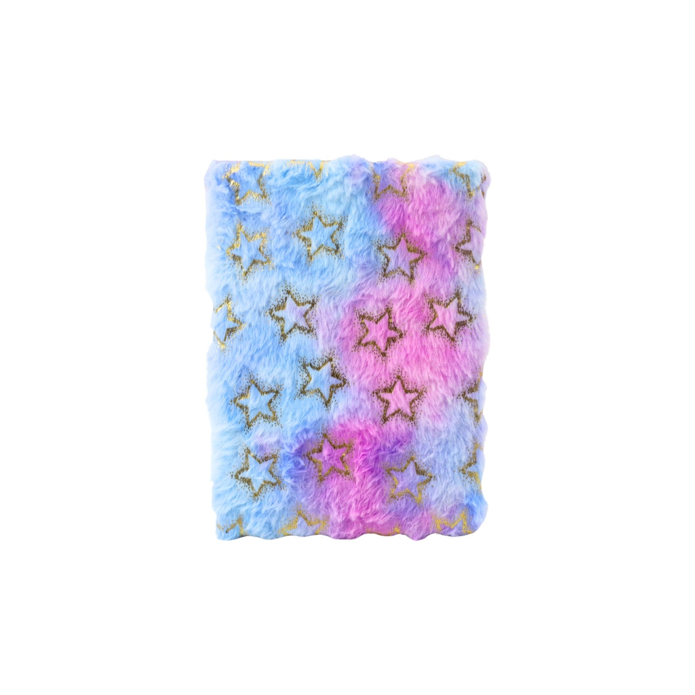 Pliušinė užrašų knygelė A5 Golden Stars Pastel, 80 lapų