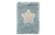Pliušinė užrašų knygutė Shiny Star Grey A6, 80 lapų