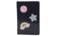 Užrašų knygutė Patches B6, 80 lapų juoda
