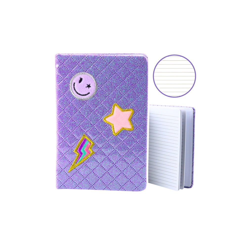 Užrašų knygutė Glitter B6, 80 lapų violetinė