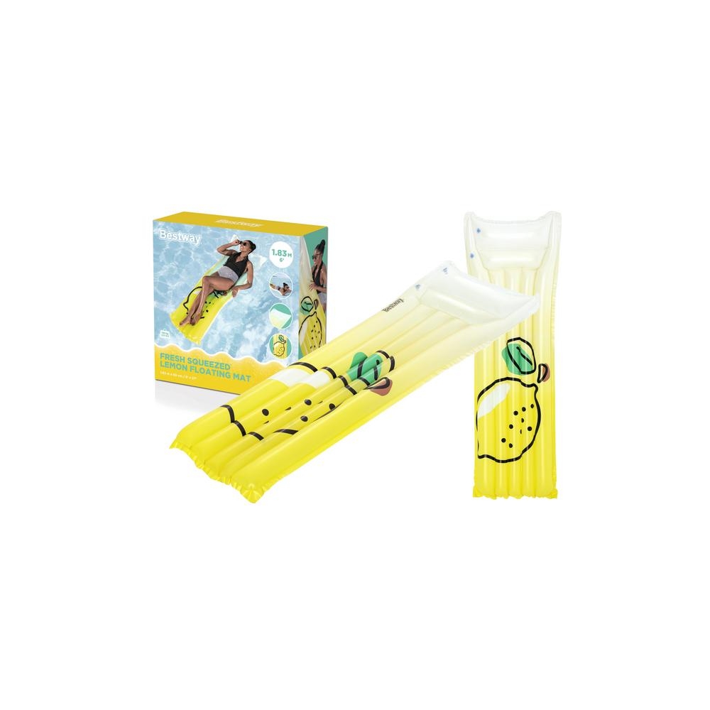 Pripučiamas čiužinys Lemon Swim 183 x 69 cm Bestway 44122-Žaislai, Lauko žaislai, Pripučiami ratai, žaislai, čiužiniai-e-vaikas