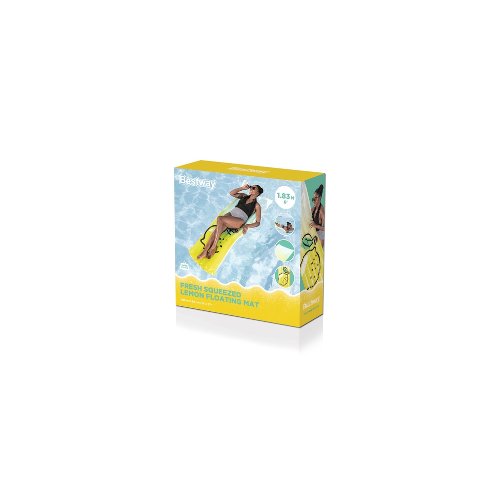 Pripučiamas čiužinys Lemon Swim 183 x 69 cm Bestway 44122-Žaislai, Lauko žaislai, Pripučiami ratai, žaislai, čiužiniai-e-vaikas