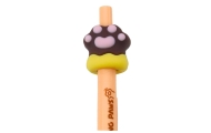 Długopis Żelowy Kocia Łapka Brązowa Niebieski Tusz 15cm 0.5mm