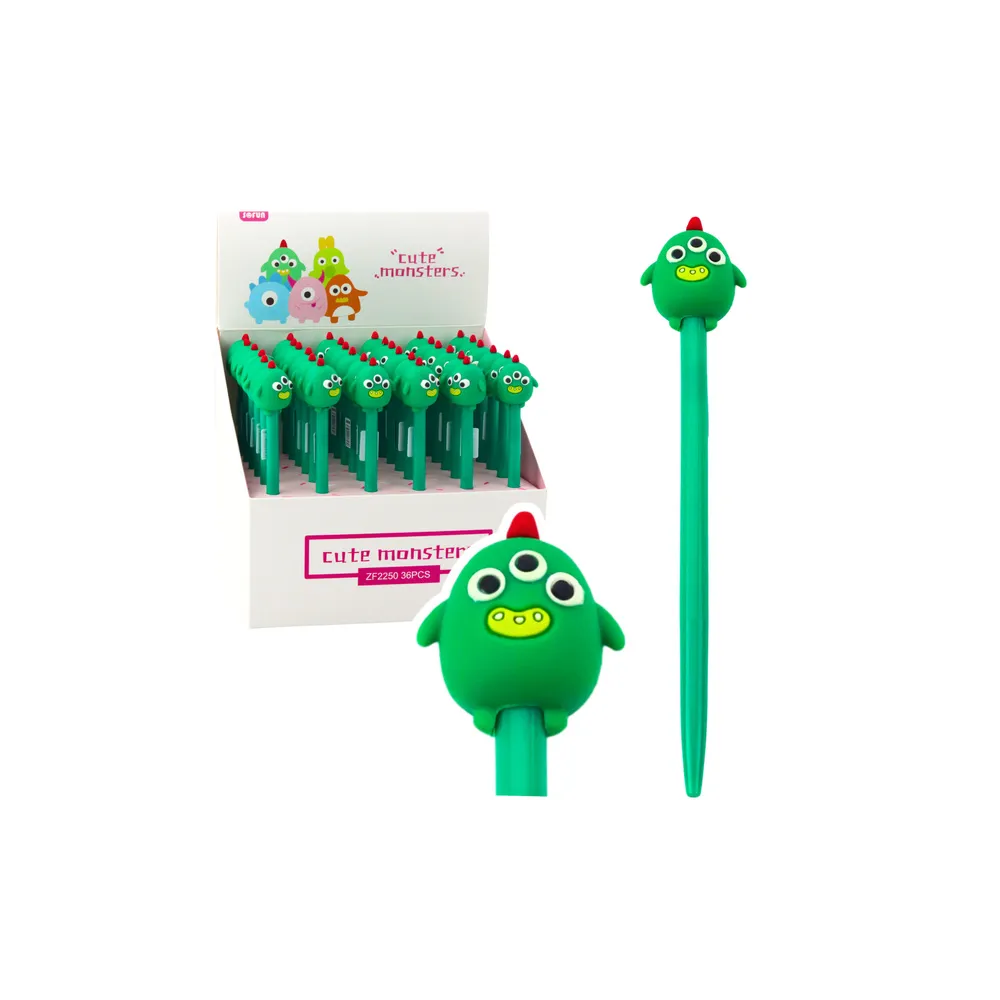Gelinis rašiklis Green Monster 17 cm 0,5 mm