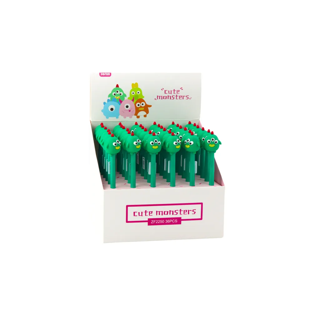 Gelinis rašiklis Green Monster 17 cm 0,5 mm