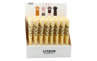Cat Paw Gel Pen Blue Ink Cap Stripes Yellow 16.5cm