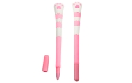 Gelinis rašiklis "Cat Paw" Mėlynas rašalas Rausvas dangtelis 16,5 cm