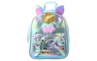 Plecak Dziecięcy Z Rogiem Jednorożca Ruchome Konfetti Niebieski 25cm 4,5L