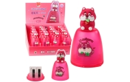 Sharpener For Thick And Thin Pencils With Container Pink
