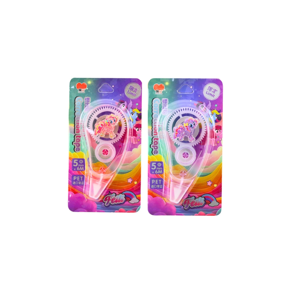 Pelė Mokyklinė biuro korekcinė juosta 6 m x 5 mm Vienaragis Rožinė Violetinė