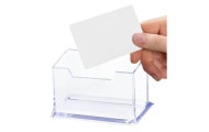 Pojemnik Na Wizytówki Przeźroczysty Transapentny Plastikowy 11cm