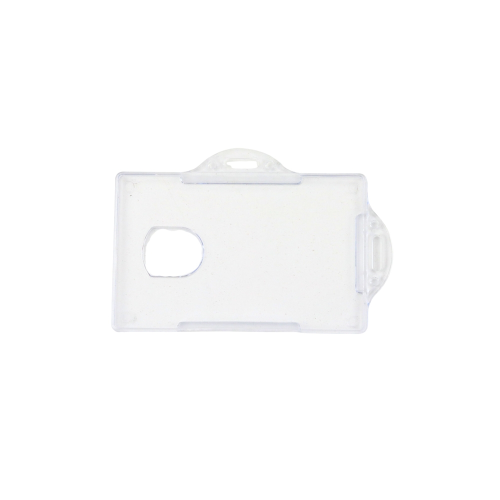 Horizontalus Badge Card Case Hard Plastikinis skaidrus