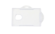 Horizontalus Badge Card Case Hard Plastikinis skaidrus