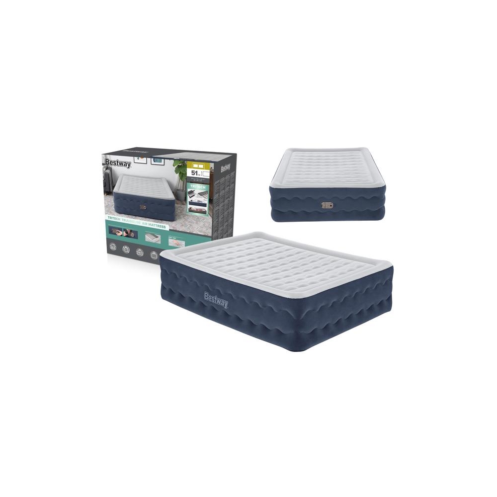 Pripučiamas čiužinys 203 x 152 x 51 cm Bestway 6716P-Namai, laisvalaikis, turizmas, Pripučiami čiužiniai ir baldai-e-vaikas