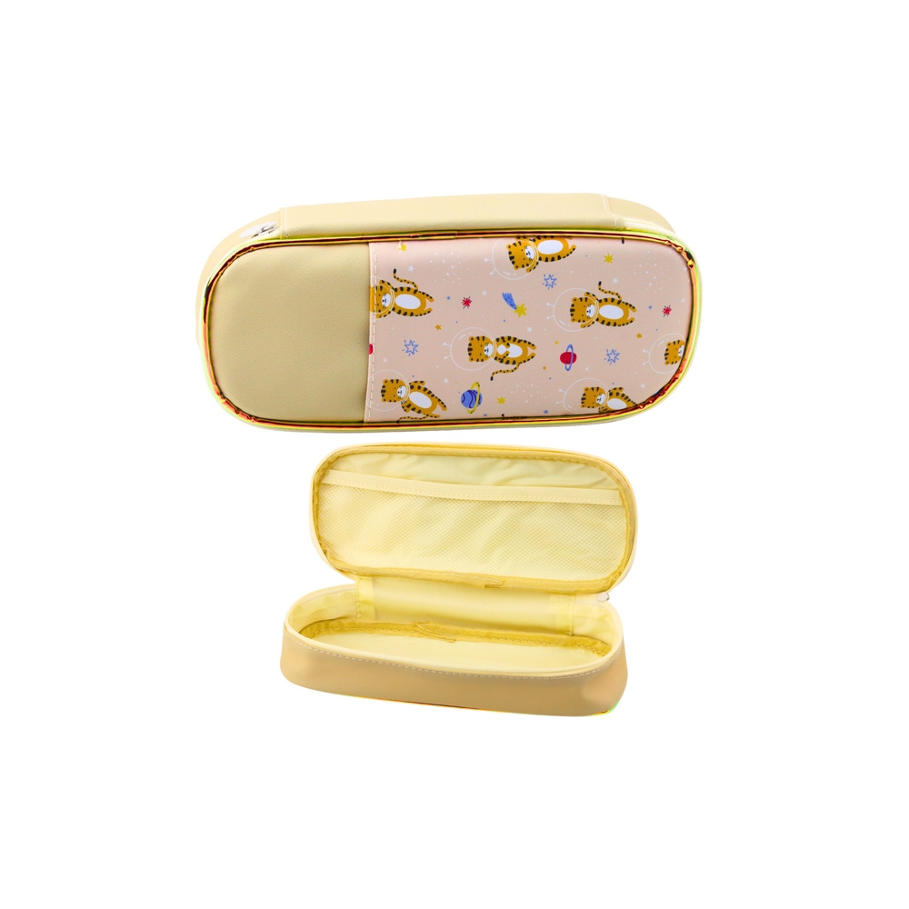 Space Tigers Kit Mokyklinis pieštukinis dėklas Beige 24cm