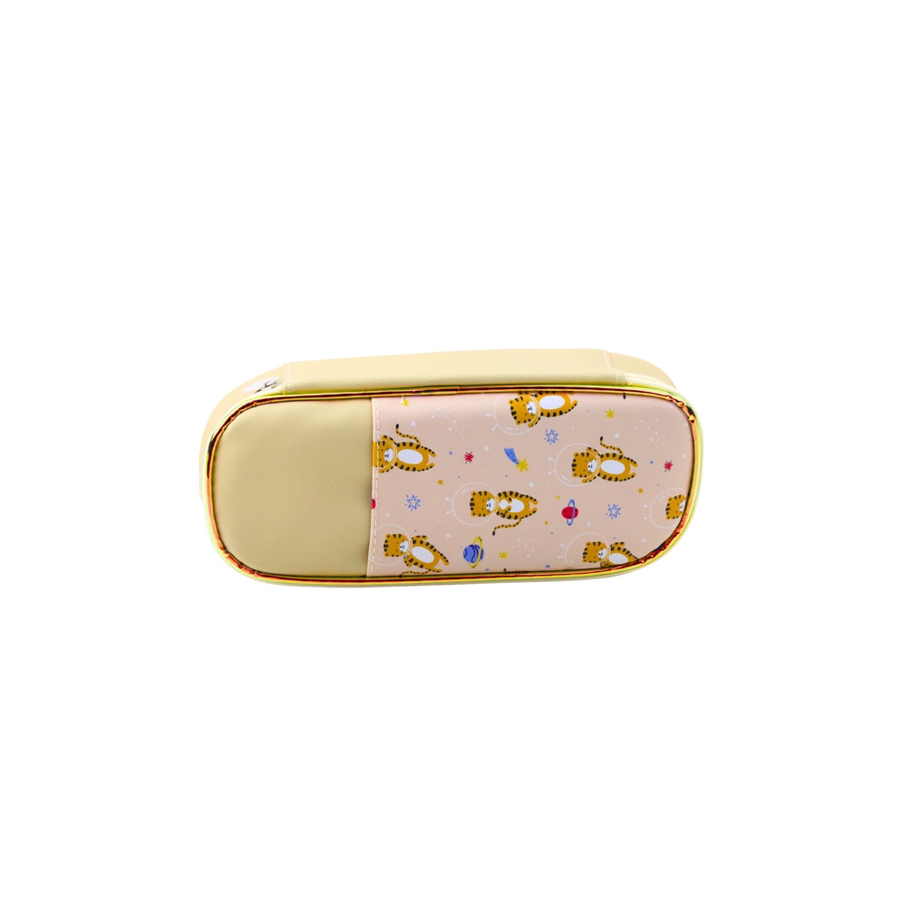 Space Tigers Kit Mokyklinis pieštukinis dėklas Beige 24cm