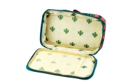 Pencil Case School Organizer Cosmetic Bag Pocket Cherries Green 22.5cm