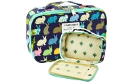 Pencil Case School Organizer Cosmetic Bag Additional Pocket Navy Blue 22.5cm