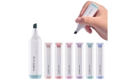 Set of Mini Highlighters Delicate Pastel Colors 6 Pcs