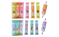 Highlighter Set Pink Blue Animal Motif Two Tips 3pcs