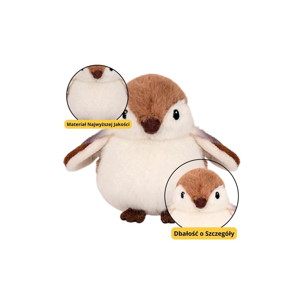 Plush Toy Sparrow Bird Brown 12cm