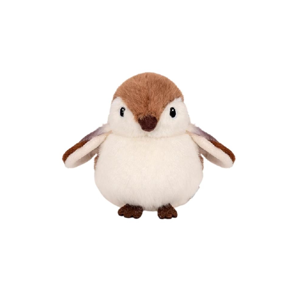Plush Toy Sparrow Bird Brown 12cm