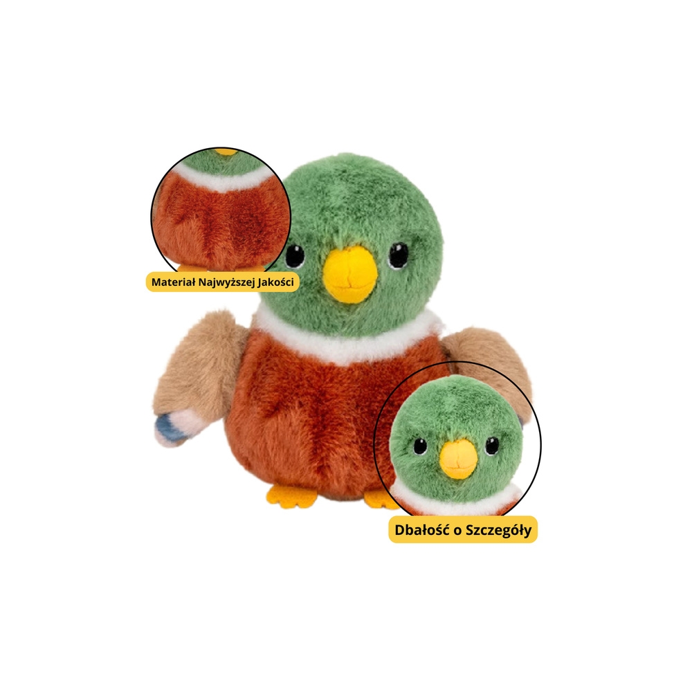 Pliušinis pliušinis talismanas Pliušinis paukštis Little Duck 12cm