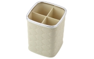 Organizer Pojemnik Na Pędzle Cztery Przegrody Biały 12 x 9,5cm