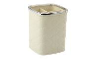 Keturių skyrių šepetėlių organizatorius 12 x 9,5 cm, baltas