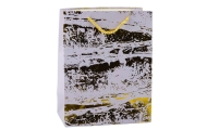 Elegantiškas auksinis dovanų maišelis 23 x 18 x 10 cm