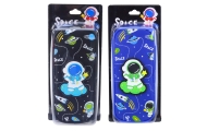 School Pencil Case Space Cosmonaut Two Pockets Black