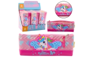 Pencil Case School Kit with Unicorn Pink 20 x 8.5cm