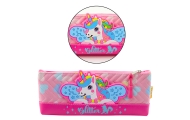 Mokyklinis pieštukinis dėklas su vienaragiu rožinės spalvos 20 x 8,5 cm