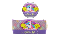 Pencil Case School Supplies with Unicorn Purple 20 x 8.5cm
