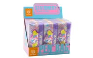 Pencil Case School Supplies with Unicorn Purple 20 x 8.5cm