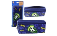 Pencil Case School Organizer with Football Navy Blue
