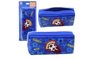 Pencil Case School Organizer with Football Blue