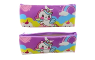School Pencil Case for Girls with Unicorn Motif Colorful Pastel