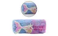 Plush Pencil Case With Mermaid Tail Sequins Purple Blue
