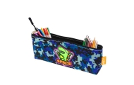 Pencil Case Space Dinosaur Pixels Blue 20x8cm